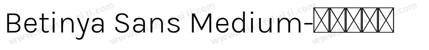 Betinya Sans Medium字体转换